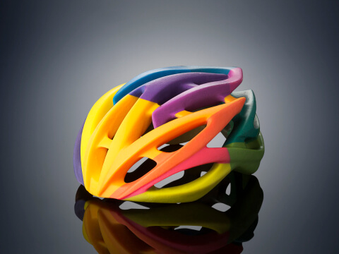 Bike helmet Bike helmet 3D printed on the Objet500