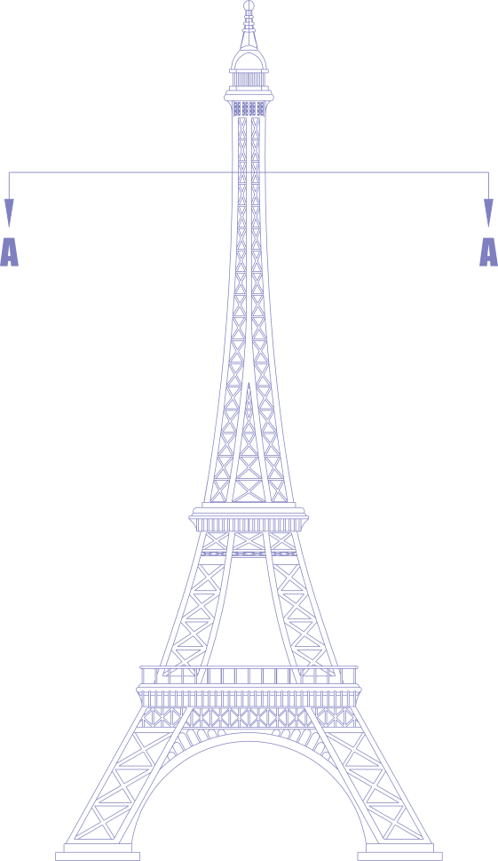 Eiffel tower Section line
