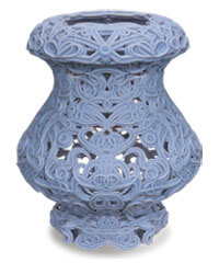 model rigidopaque vase blue