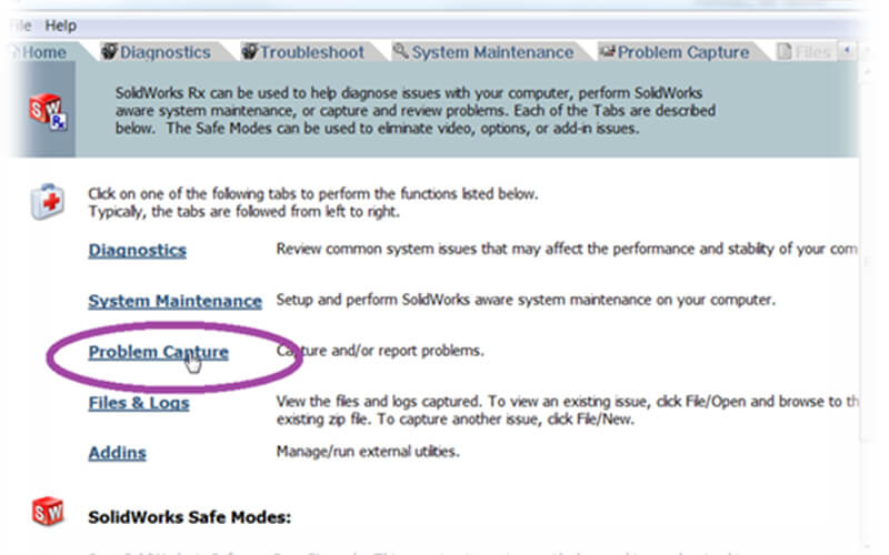 SolidWorks Rx Capture